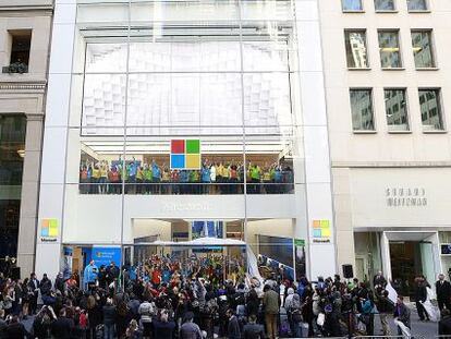 Celebraci&oacute;n de la apertura de la tienda de Microsoft en Nueva York.