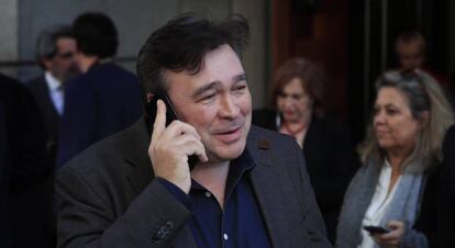 El diputado de Teruel Existe, Tomás Guitarte, tras la primera votación en el Congreso el pasado domingo.