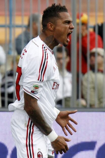 Boateng celebra uno de sus goles frente el Lecce.