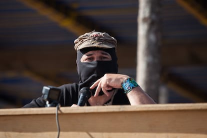 El subcomandante Marcos en el Caracol de Morelia en Altamirano (Chiapas), en agosto de 2018.