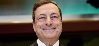 El presidente del Banco Central Europera, Mario Draghi, es una reuni&oacute;n del comit&eacute; del banco.