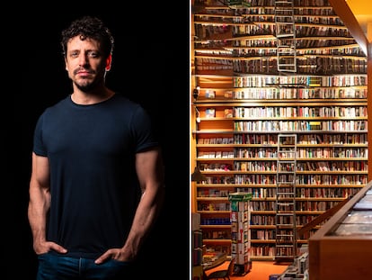 Paolo Bortolameolli y la librería Ulises, en Santiago.