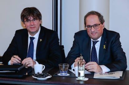 Carles Puigdemont y Quim Tuesta.