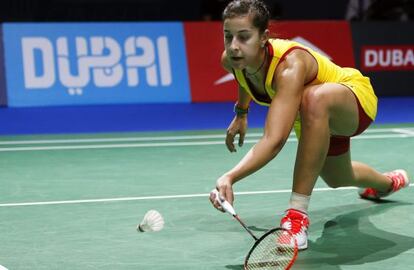 Carolina Marín, en su partido ante Okuhara.