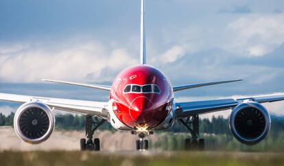 Un avió 787 de l'aerolínia Norwegian.