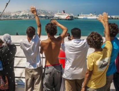 Llegada a Tánger desde Tarifa en ferri.