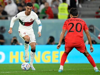 Cristiano Ronaldo durante la derrota de Portugal con Corea del Sur.