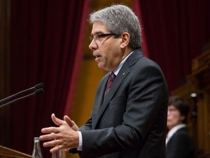 Francesc Homs, en el Parlament.