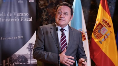 El fiscal general del Estado, Álvaro García Ortiz, en un acto en A Coruña en junio pasado.