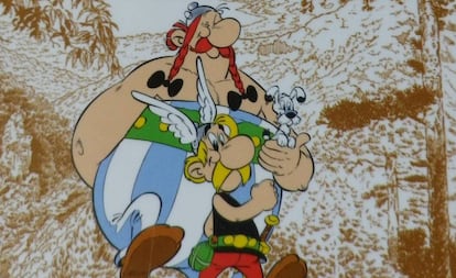 Obélix y Astérix en la portada del cómic 'Astérix en Córcega'.