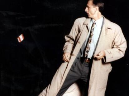 Cruyff, en la campa&ntilde;a antitabaco en 1991.