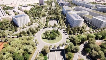 Simulación de la futura zona de Bellvitge.