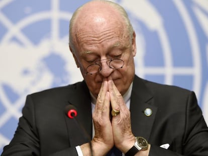 El medidor de la ONU para Siria, Staffan de Mistura, en Ginebra. 