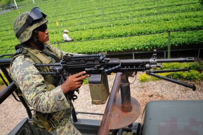 Un militar en Guerrero.