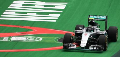 Hamilton, durante la sesión de clasificación.