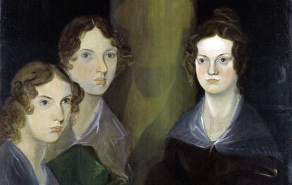 Las hermanas Brontë, retratadas por su hermano Branwell hacia 1834.