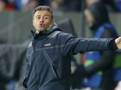 Luis Enrique, durante el partido ante el BATE Borisov.