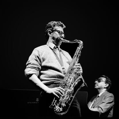 Barney Wilen y Tete Montoliu en un momento del concierto de 1988. / Jean-Philippe Pichon