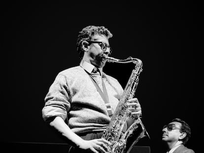 Barney Wilen y Tete Montoliu en un momento del concierto de 1988. / Jean-Philippe Pichon