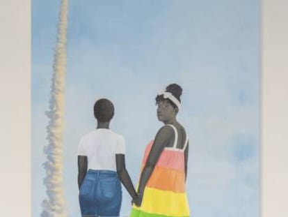 'Planes, rockets, and spaces in between', de la artista Amy Sherald.