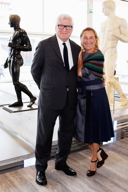 Miuccia Prada y Patrizio Bertelli