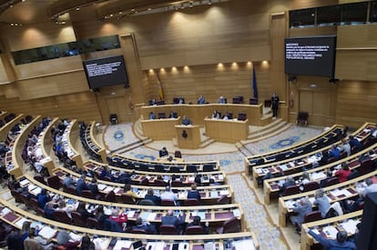 El pleno del Senado, ayer.