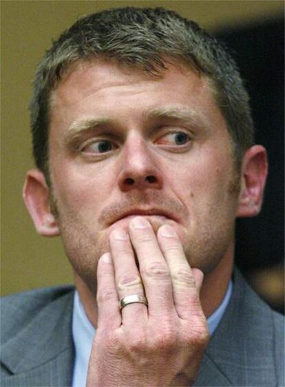 Floyd Landis, durante una de las sesiones