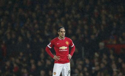 Falcao, en un partido en Old Trafford