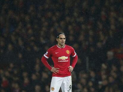 Falcao, en un partido en Old Trafford