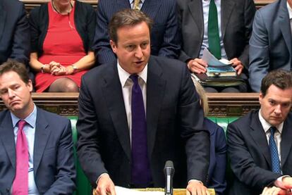 David Cameron, primer ministro británico, en el Parlamento el 11 de agosto.