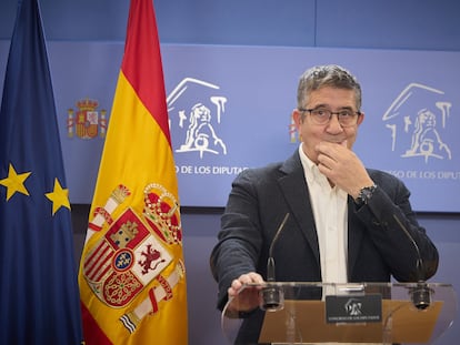 El portavoz del PSOE en el Congreso, Patxi López, el viernes.