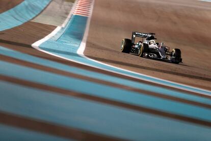 El piloto Lewis Hamilton durante la carrera.