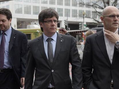 El Presidente de la Generalitat, Carles Puigdemont, el pasado jueves en Washington.