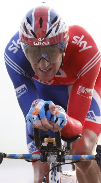 Bradley Wiggins, líder del Sky, durante los últimos Mundiales.