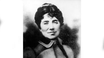 Retrato de la escritora gallega Rosalía de Castro.