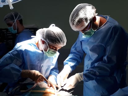 Operación de urología en el Hospital de Valme de Sevilla.