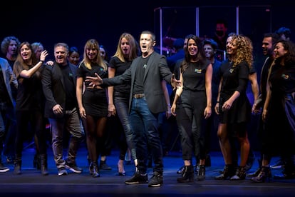 Antonio Banderas, en un momento del musical Company, en el Teatro del Soho de Málaga.