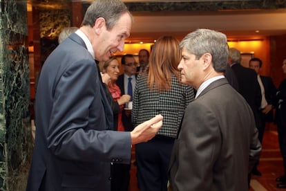 Antonio García Ferrer, vicepresidente de ACS, y Fernando Martín, presidente de Martinsa-Fadesa