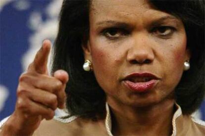 La secretaria de Estado de EE UU, Condoleezza Rice, ayer en Washington.