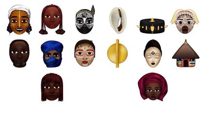 Emoticonos africanos del proyecto Zouzoukwa.