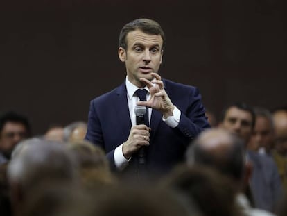 El presidente francés, Emmanuel Macron, durante una reunión del 