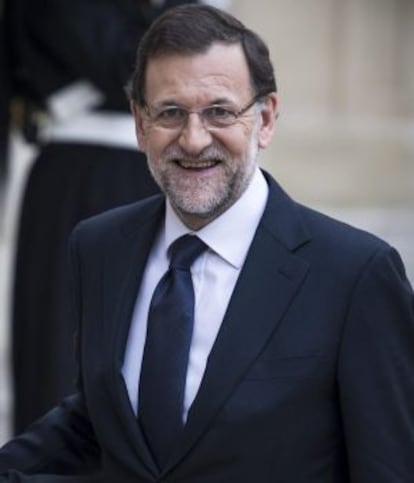 Mariano Rajoy, a su llegada a París este martes.