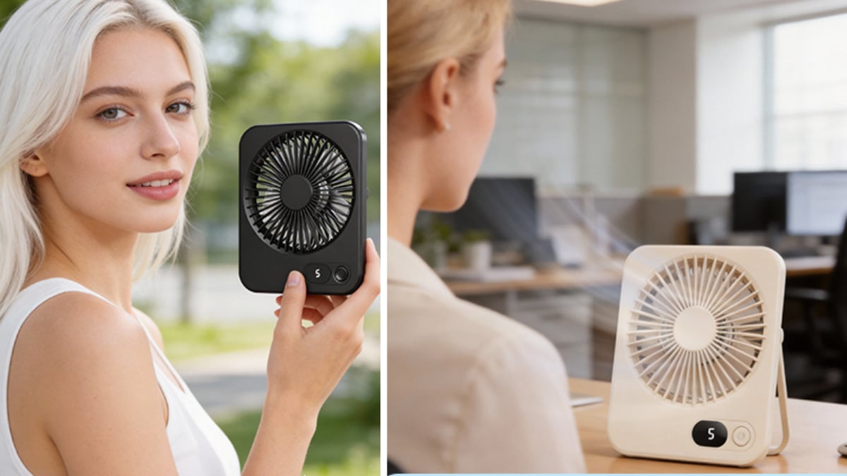 Ventilador ultrafino económico y de gran autonomía.