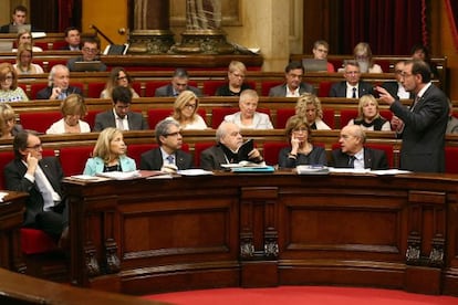 El Parlamento catal&aacute;n, el jueves pasado.