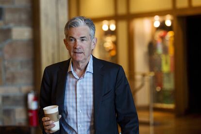 Jerome Powell, durante el encuentro anual de banqueros centrales de Jackson Hole.