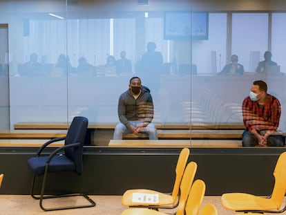 Los acusados, durante el juicio del 17-A que se desarrolla en la Audiencia Nacional.