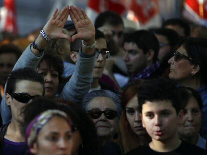 Manifestaci&oacute;n en Madrid contra la violencia machista.