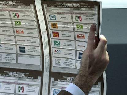 Primeras boletas electorales impresas para las elecciones presidenciales del 1 de julio.