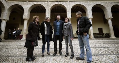 Ma&iacute;llo, en el centro, en las jornadas de agricultura en C&oacute;rdoba.