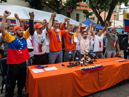 El partido Voluntad Popular el lunes en Caracas.